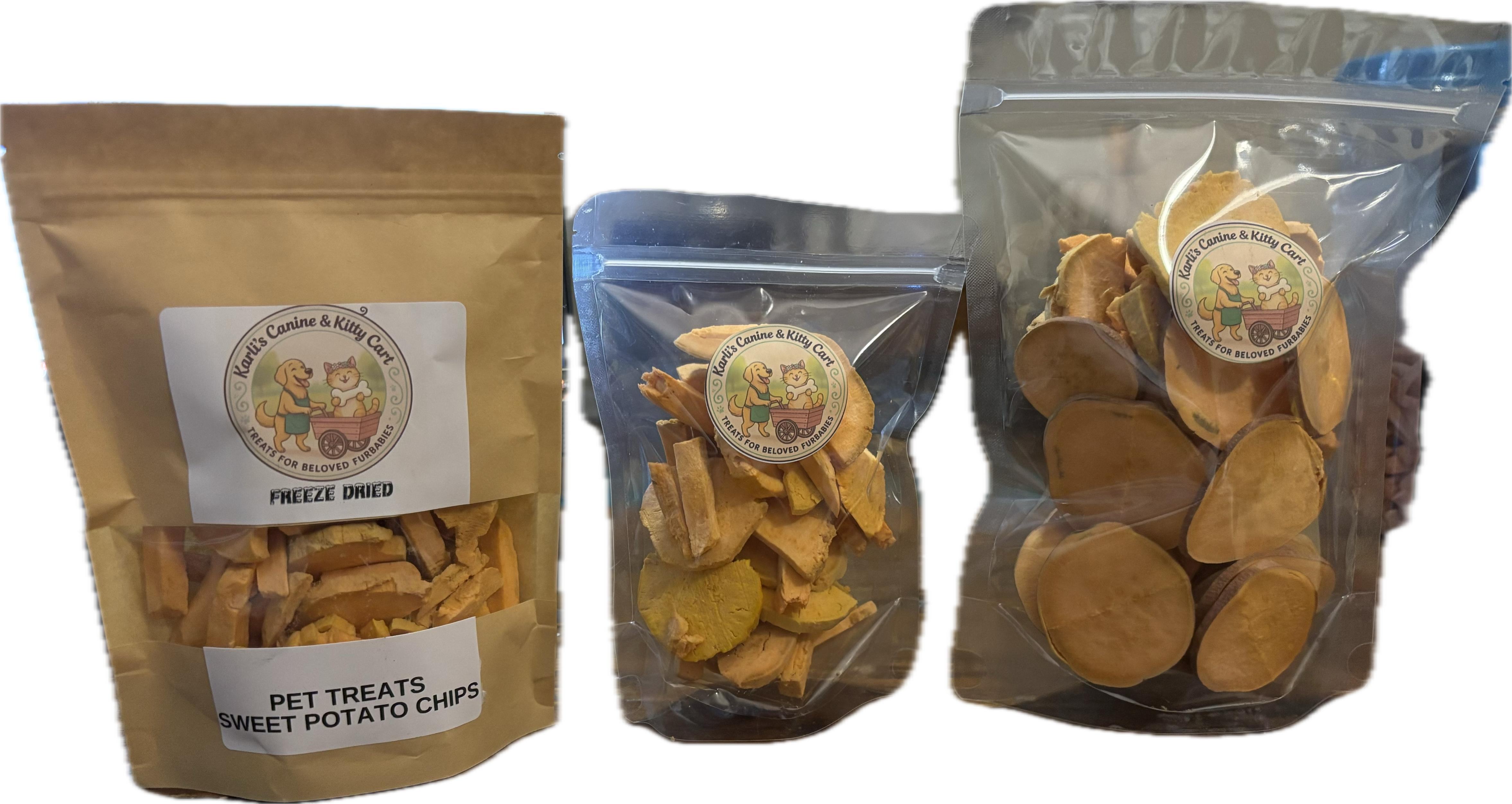 Sweet Potato natural treats - freeze dried