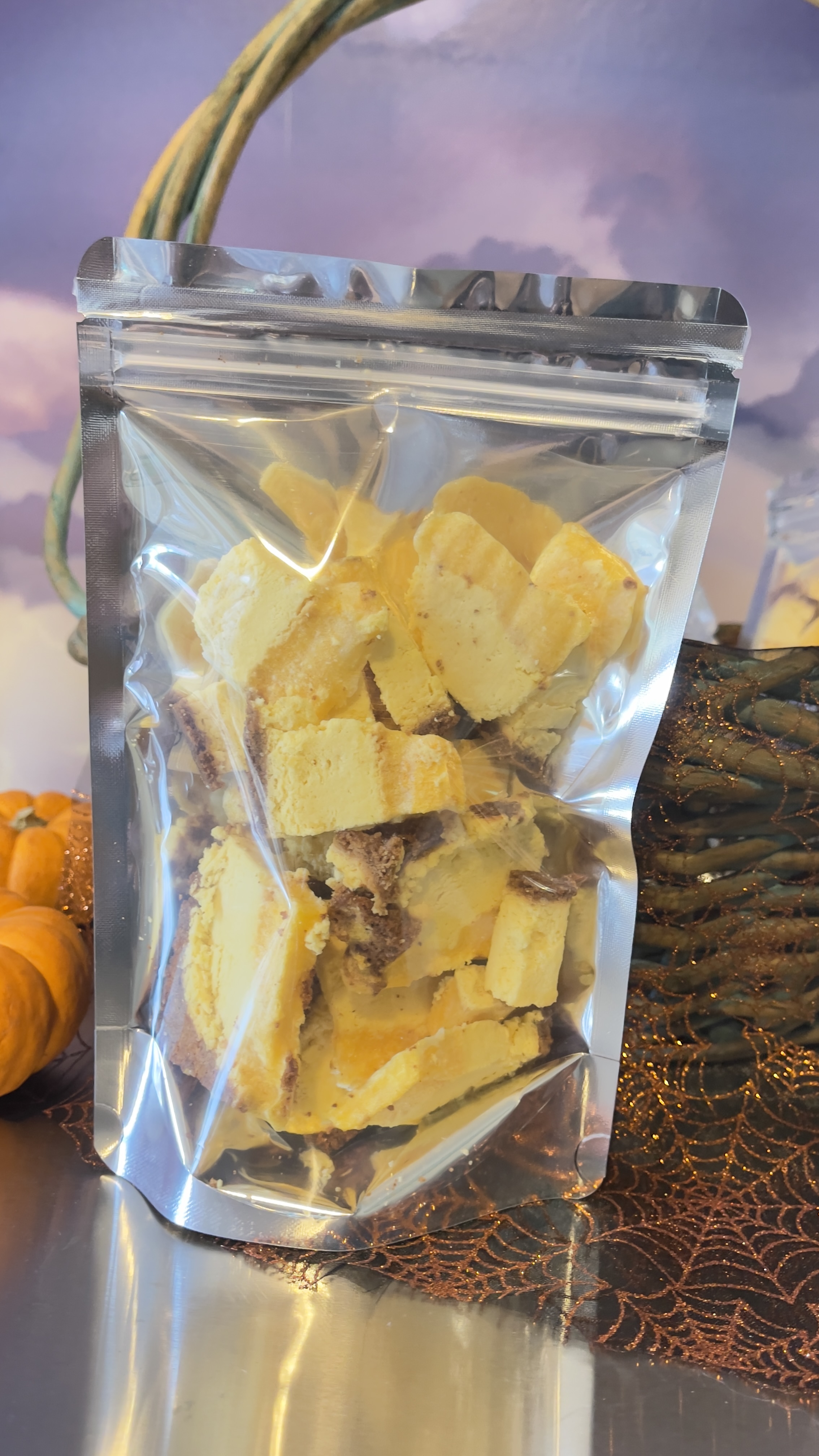 Peach Freeze Dried Cheesecake Bites