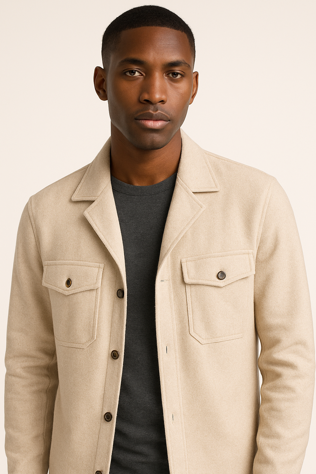 Veste blaizer élégante en laine beige