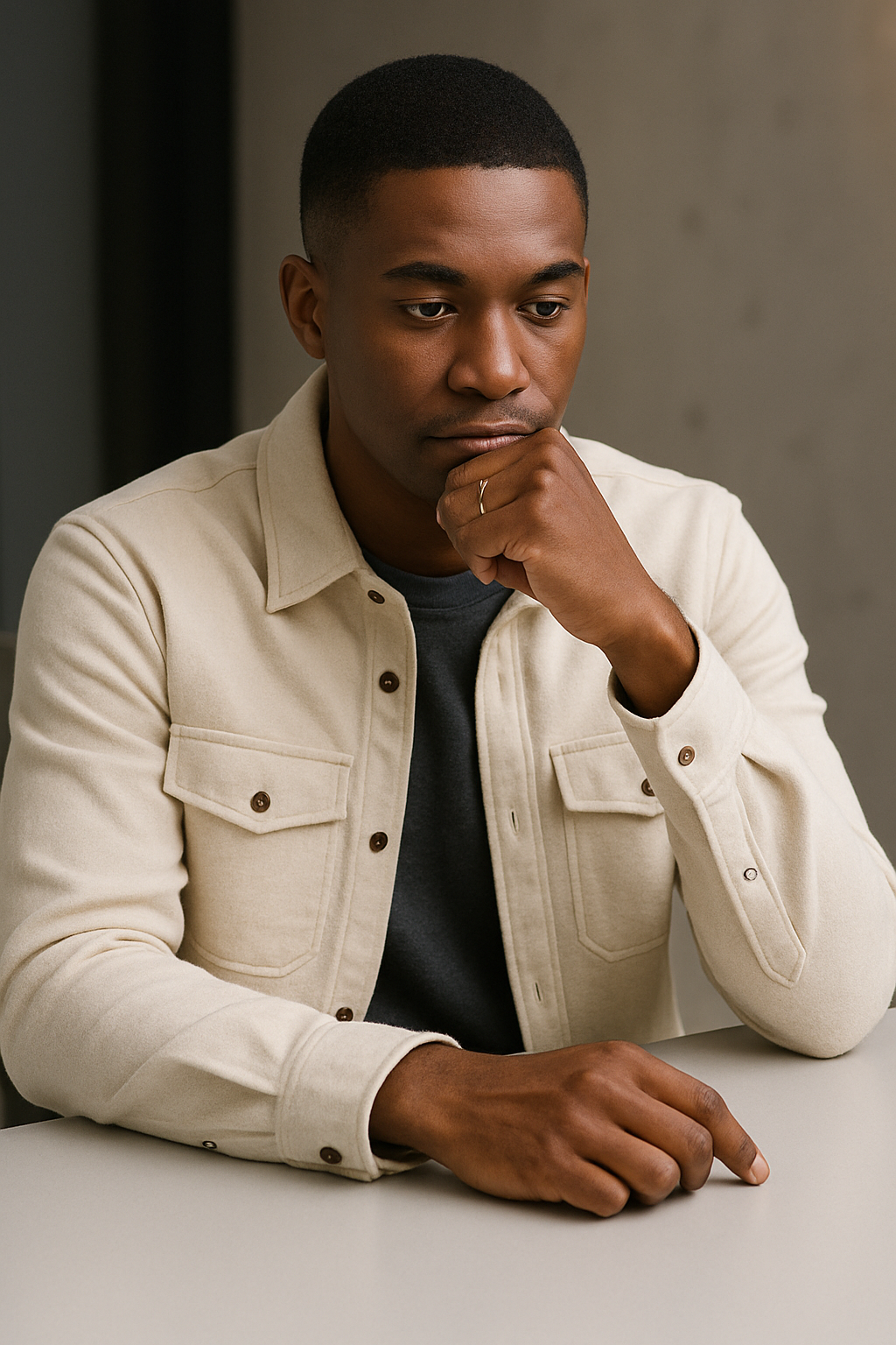 Veste en coton beige