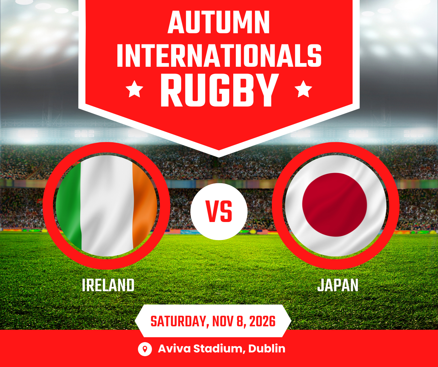 Ireland Versus Japan - Autumn Internationals 2025
