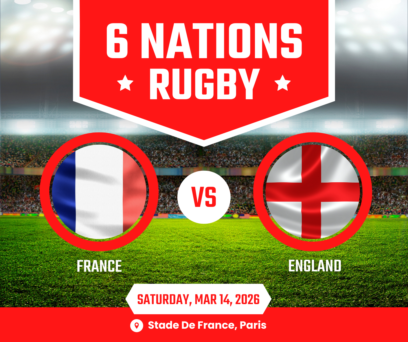 France Versus England - Six Nations Tickets