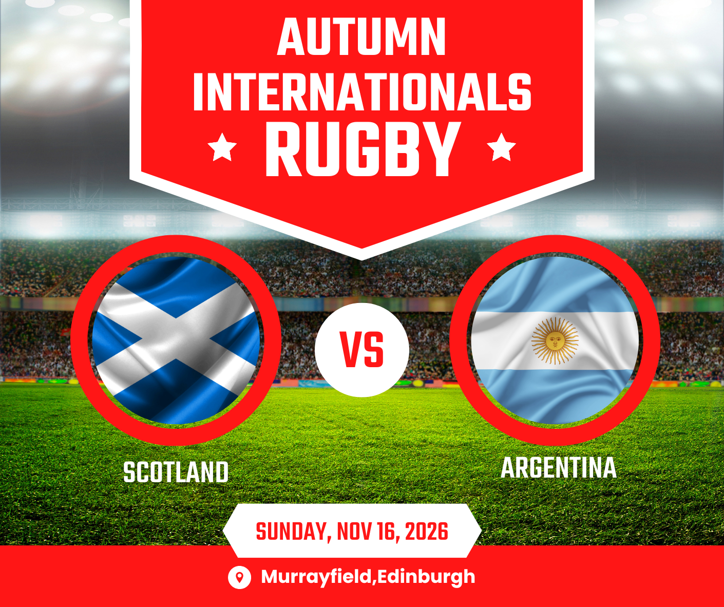 Scotland Versus Argentina - Autumn Internationals 2025
