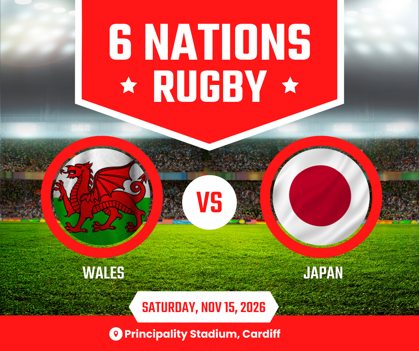 Wales Versus Japan - Autumn Internationals 2025