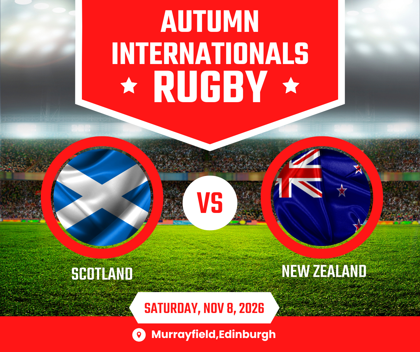 Scotland Versus New Zealand - Autumn Internationals 2025