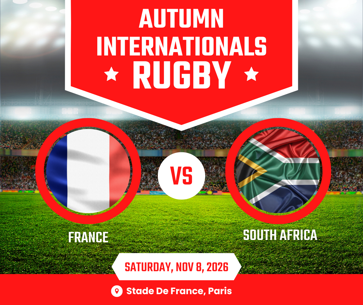 France Versus South Africa - Autumn Internationals 2025
