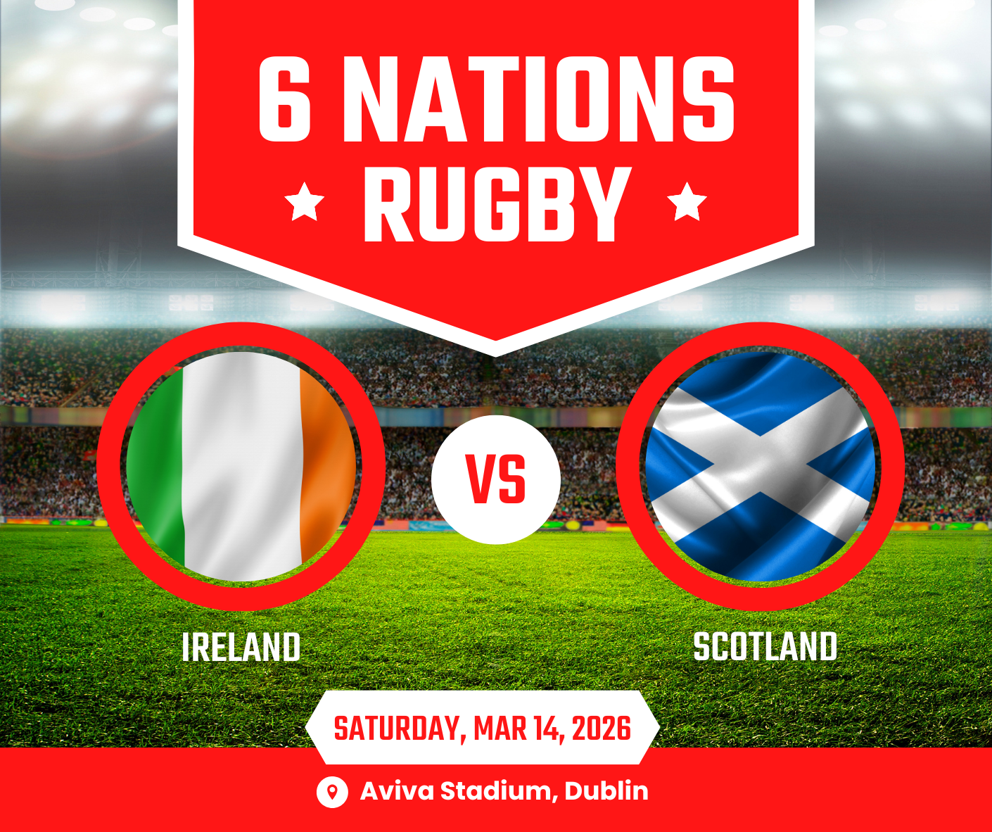 Ireland Versus Scotland - Six Nations Tickets