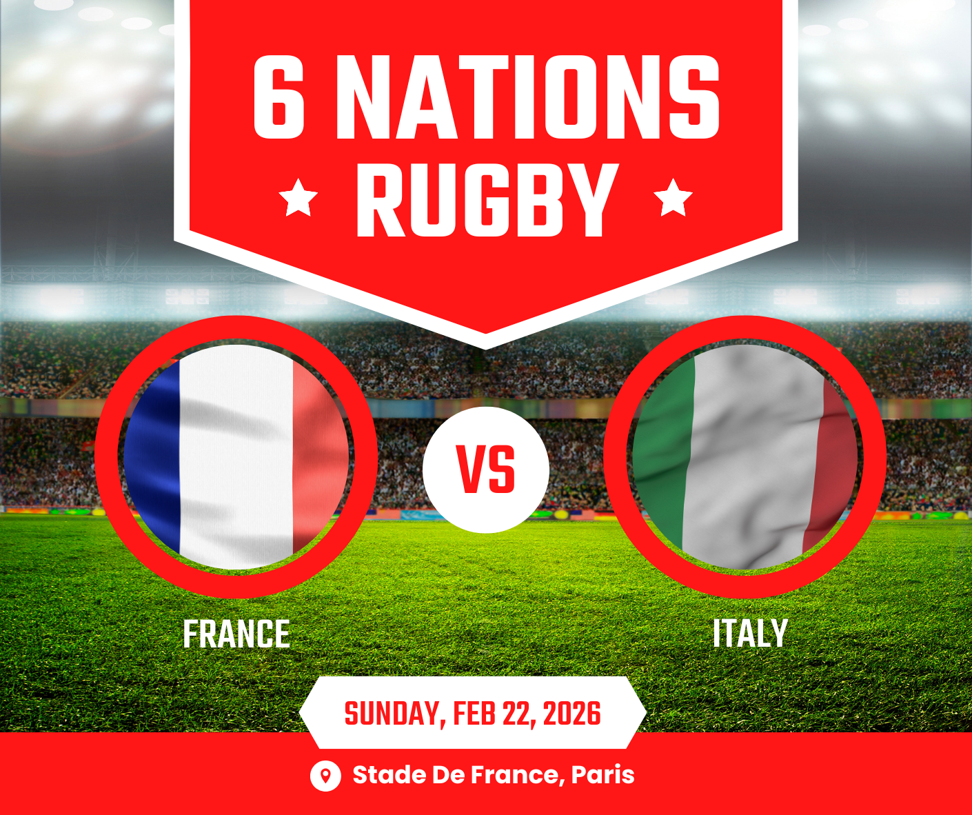 France Versus Italy - Six Nations Tickets