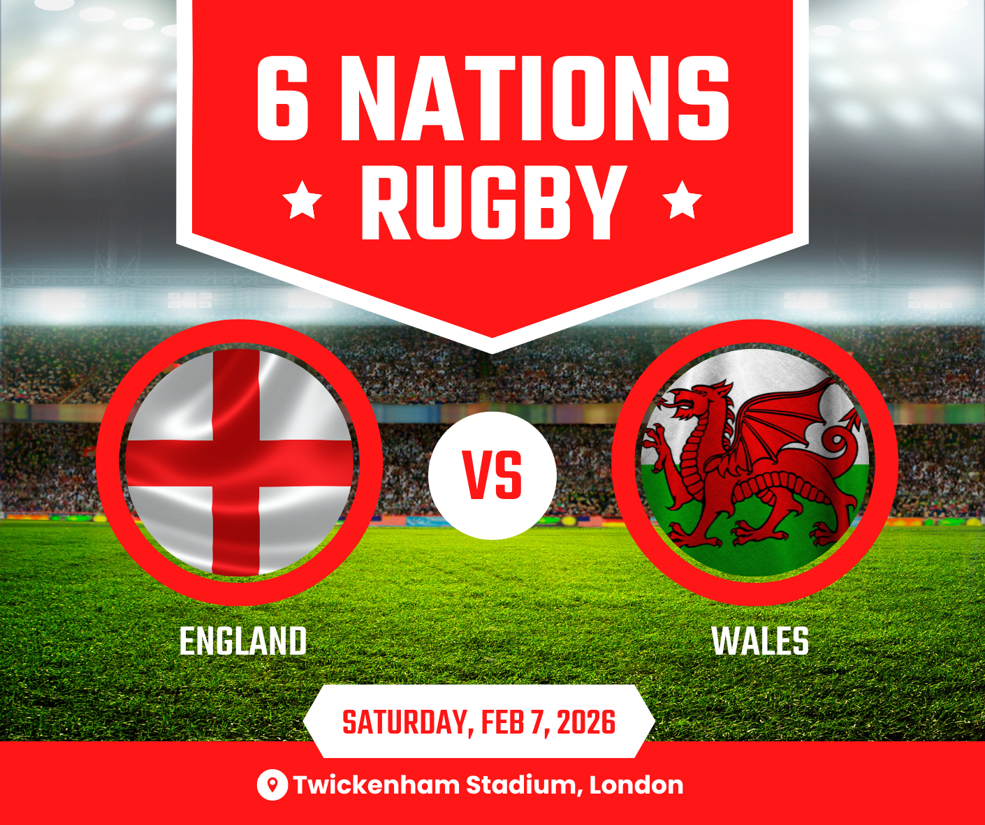 England Versus Wales - Six Nations Tickets