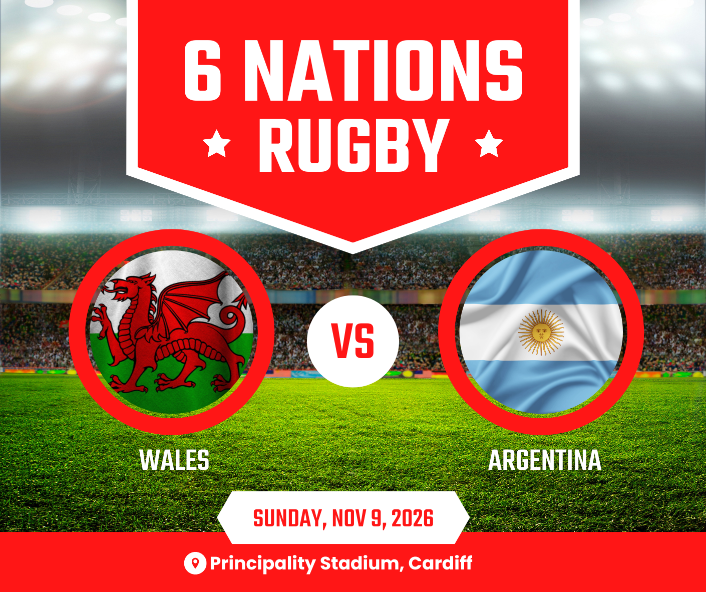 Wales Versus Argentina - Autumn Internationals 2025