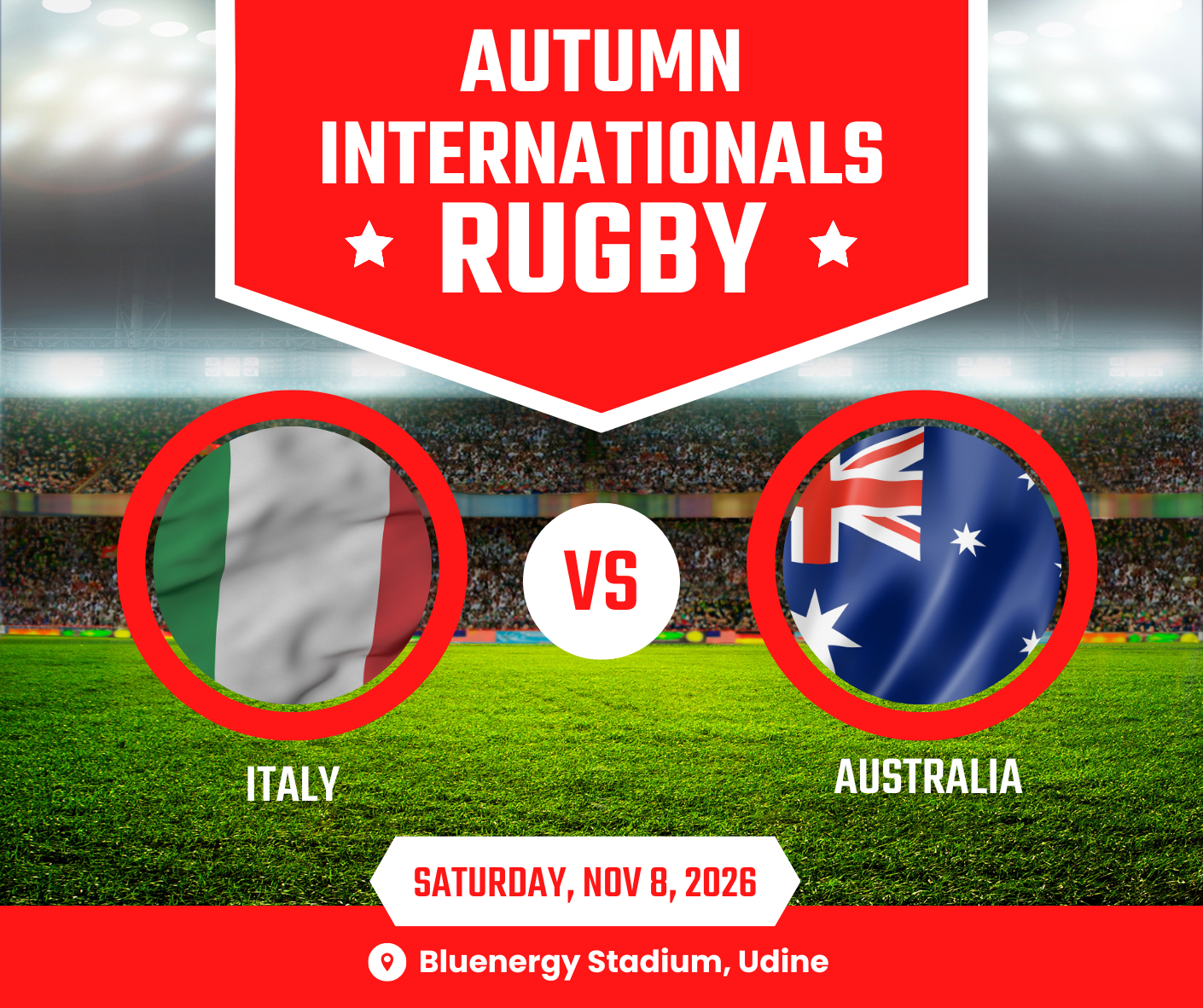 Italy Versus Australia - Autumn Internationals 2025