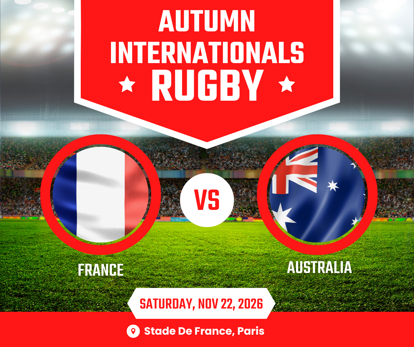 France Versus Australia - Autumn Internationals 2025