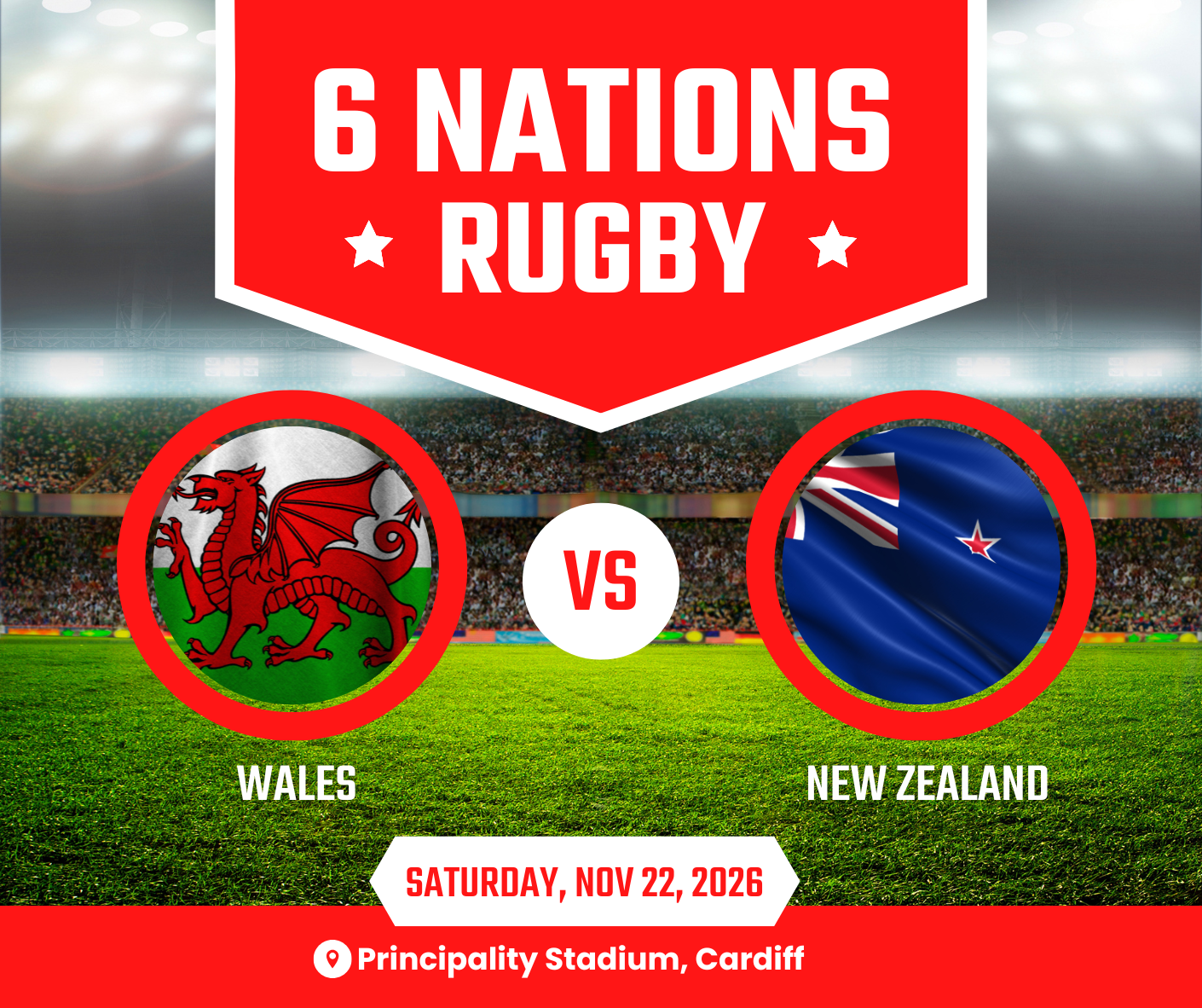 Wales Versus New Zealand - Autumn Internationals 2025