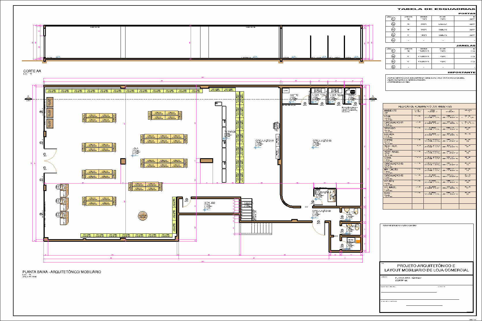 Comércio de pequeno porte, 1 prancha A1