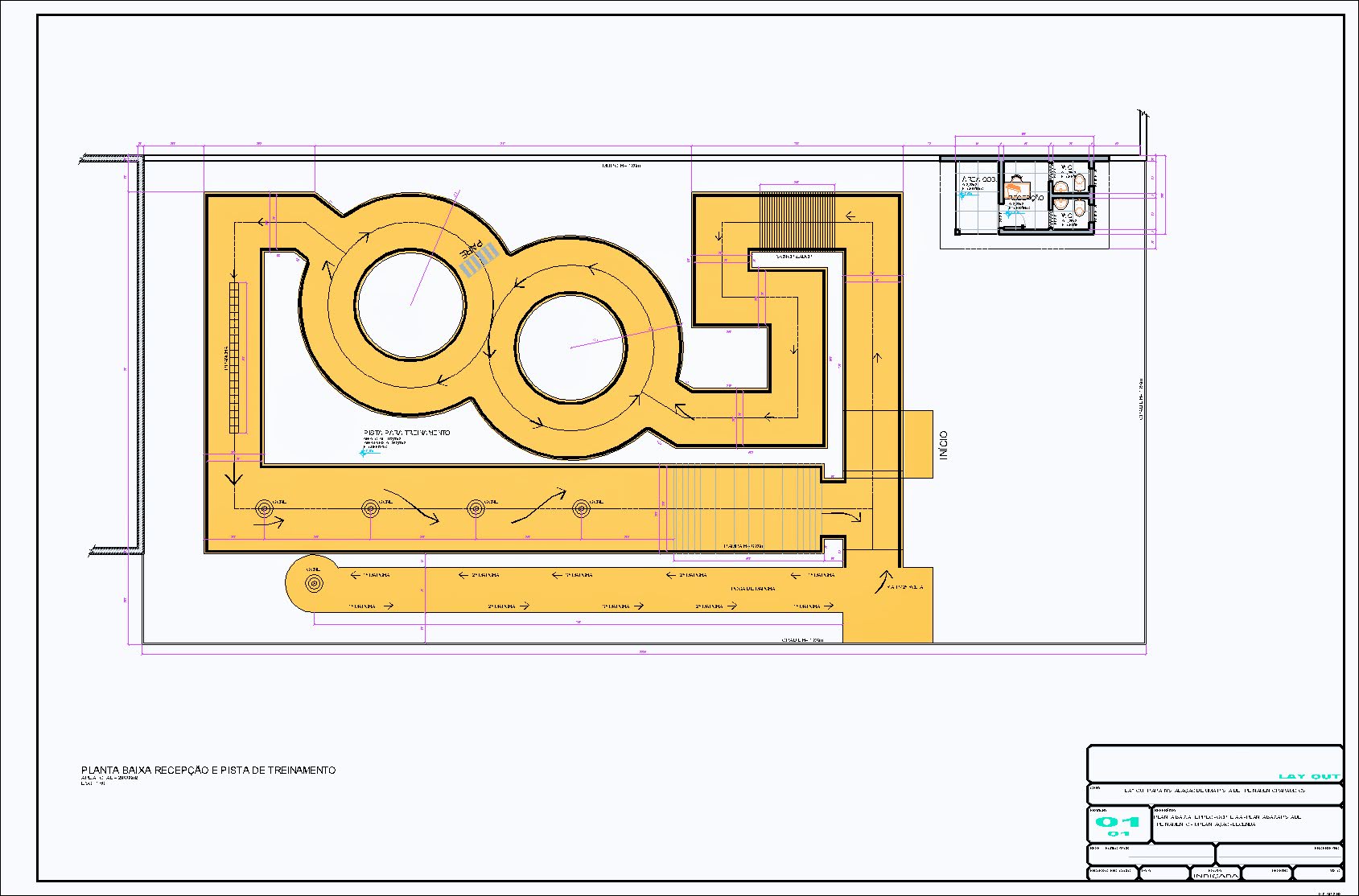 Pista para Moto Escola, 1 prancha A1