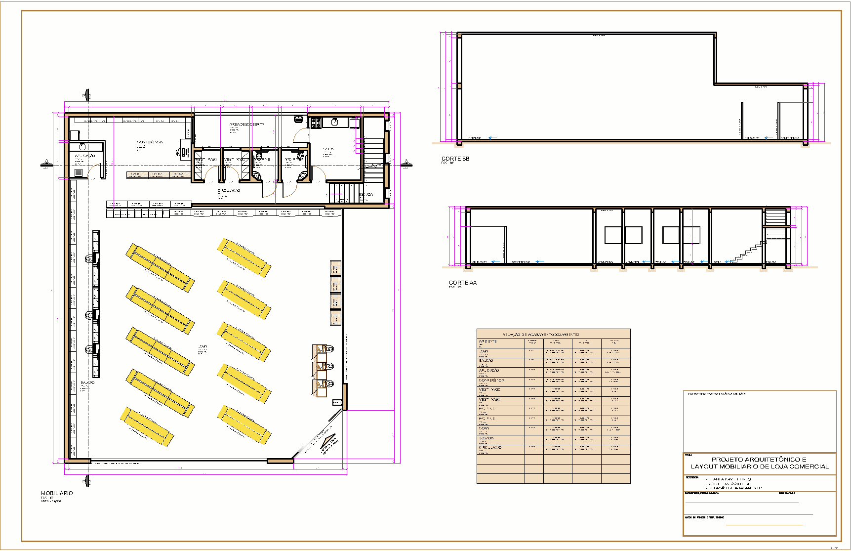 Comércio de pequeno porte, 1 prancha A1
