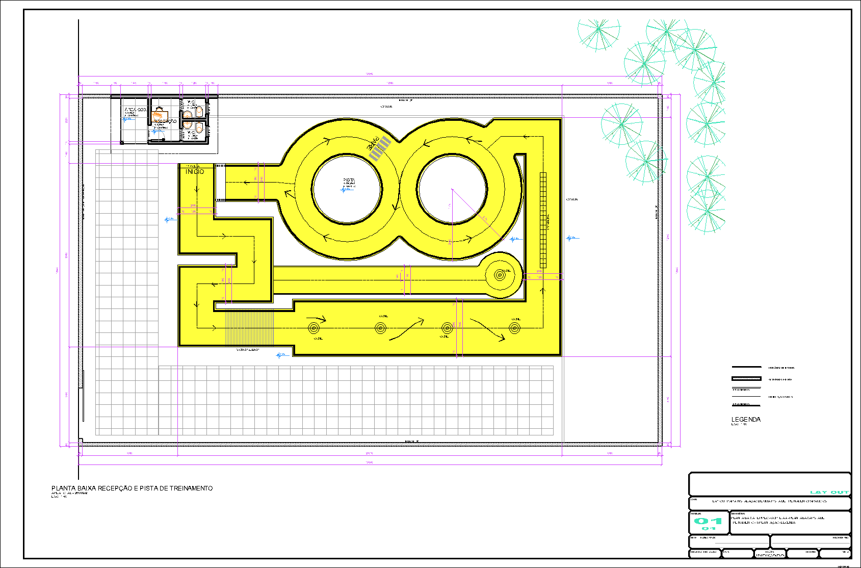 Pista para Moto Escola, 1 prancha A1