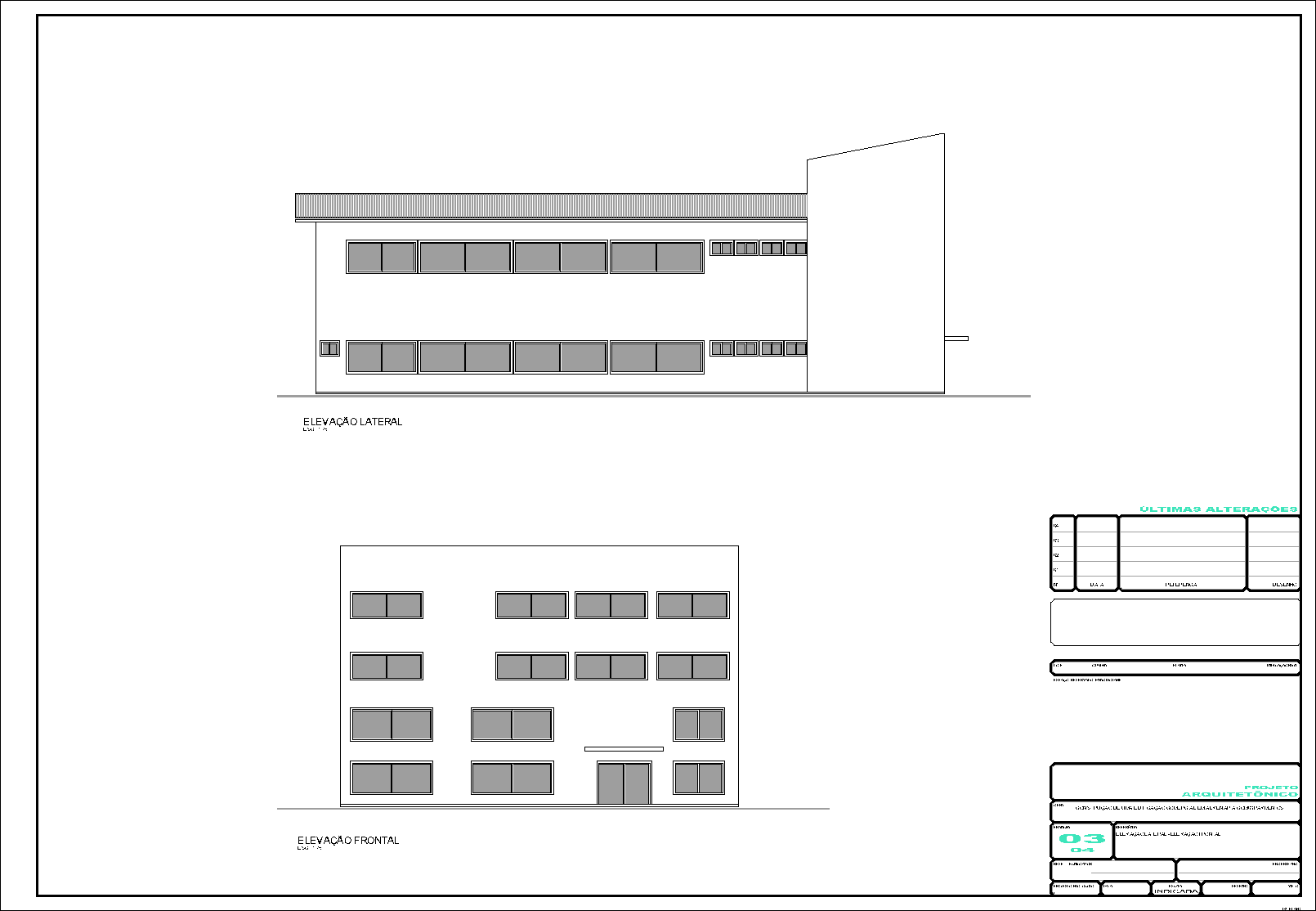 Barracão, arquitetônico, 4 pranchas A1