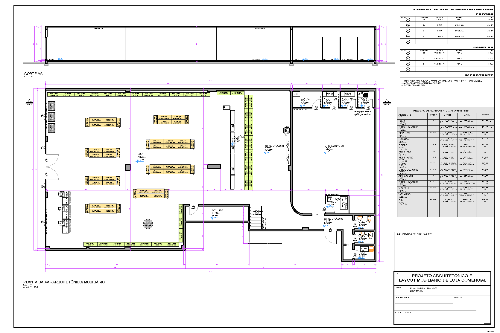 Comércio de pequeno porte, 1 prancha A1