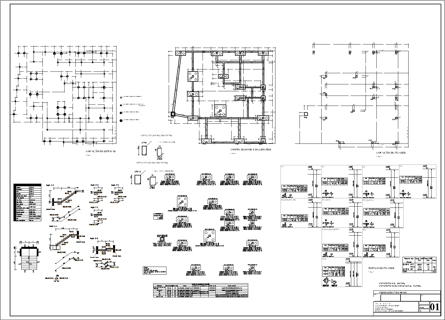 Residência, estrutural, 5 pranchas A1