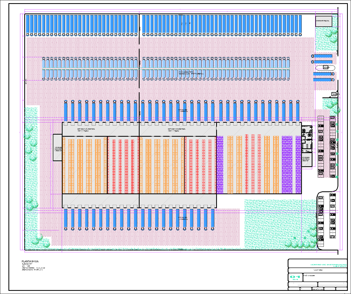 Centro de Distribuição, 14760 porta pallets, 1 prancha A1