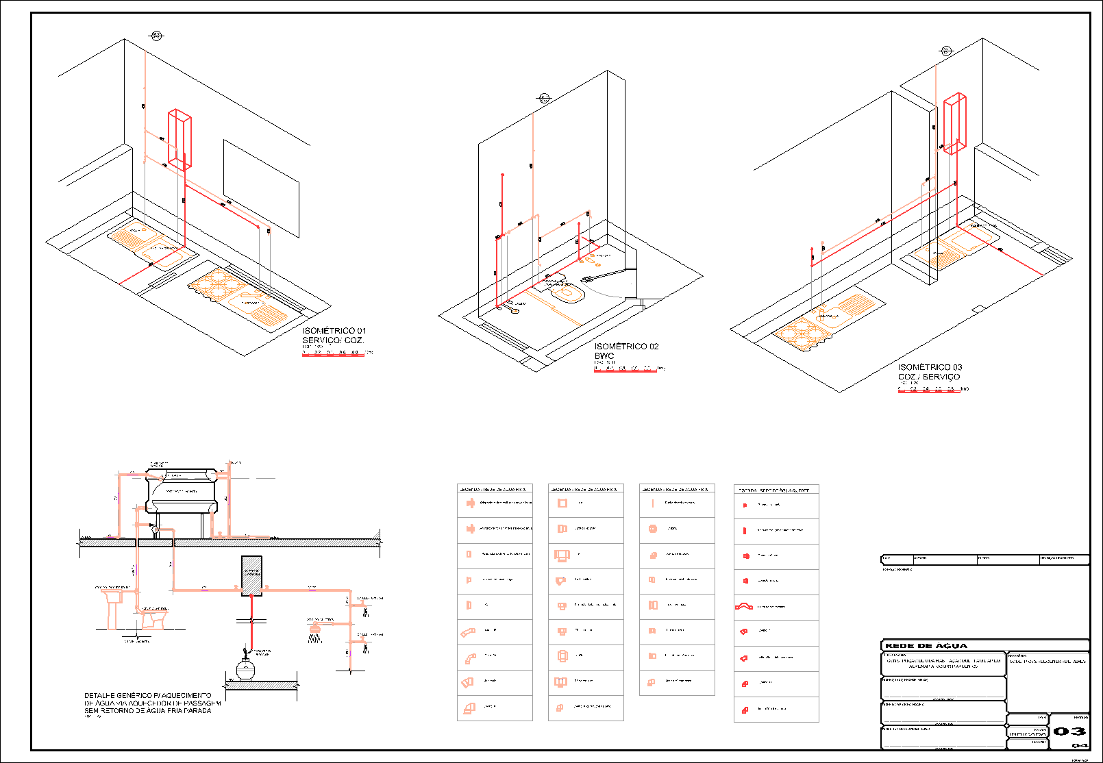 Prédio, 6 aptos., água fria, água quente, 4 pranchas A1