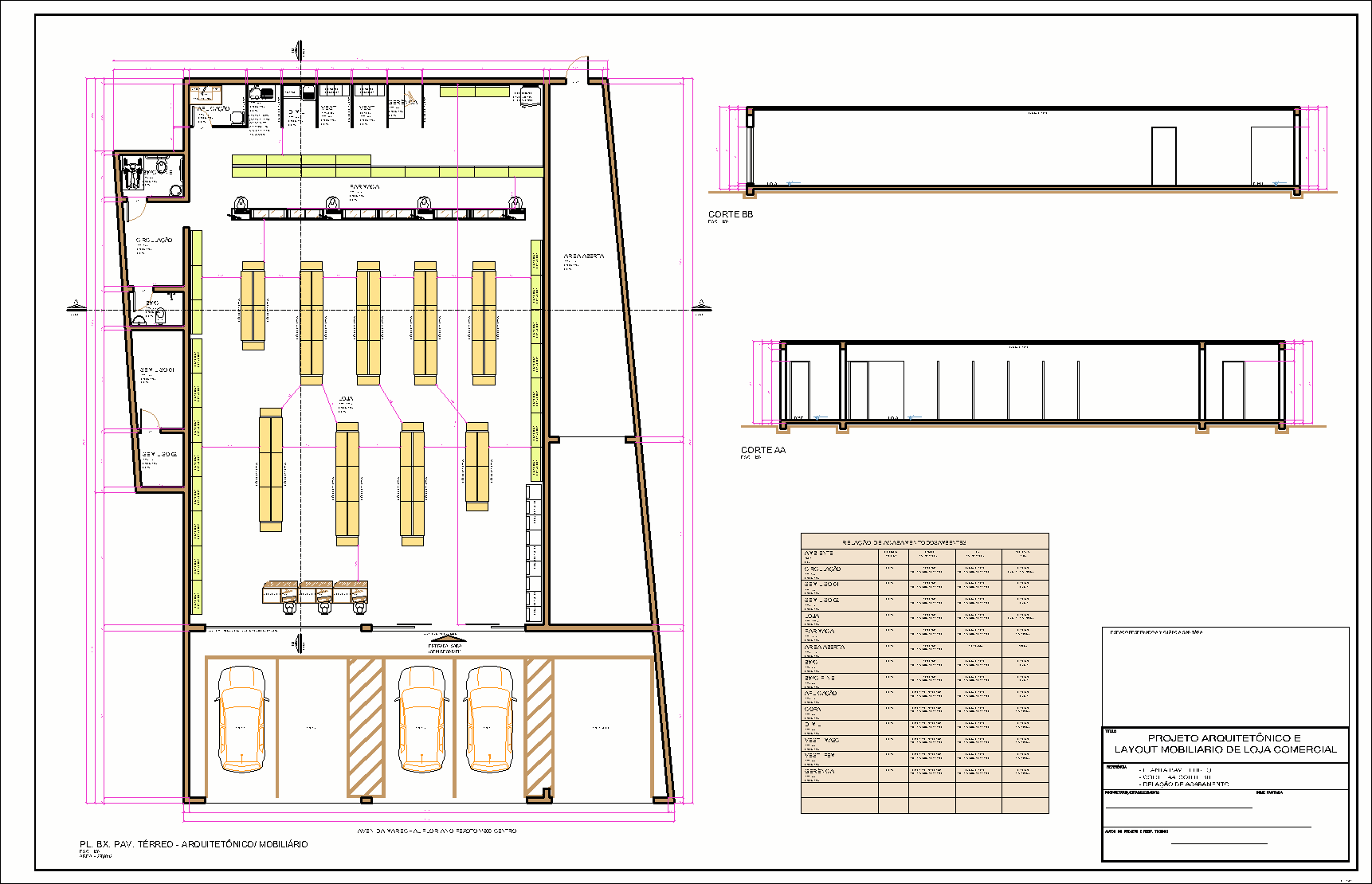 Comércio de pequeno porte, 1 prancha A1