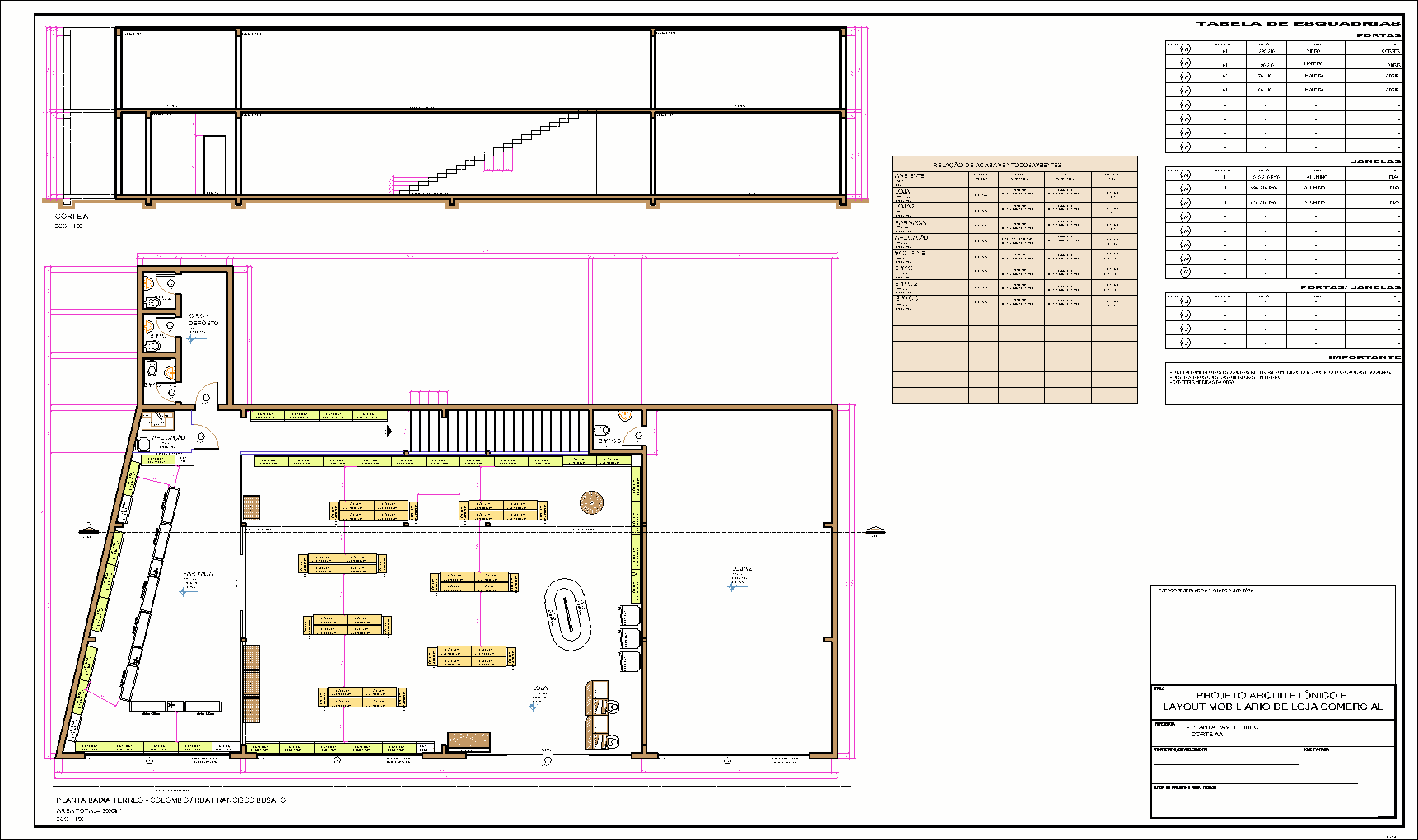 Comércio de pequeno porte, 1 prancha A1