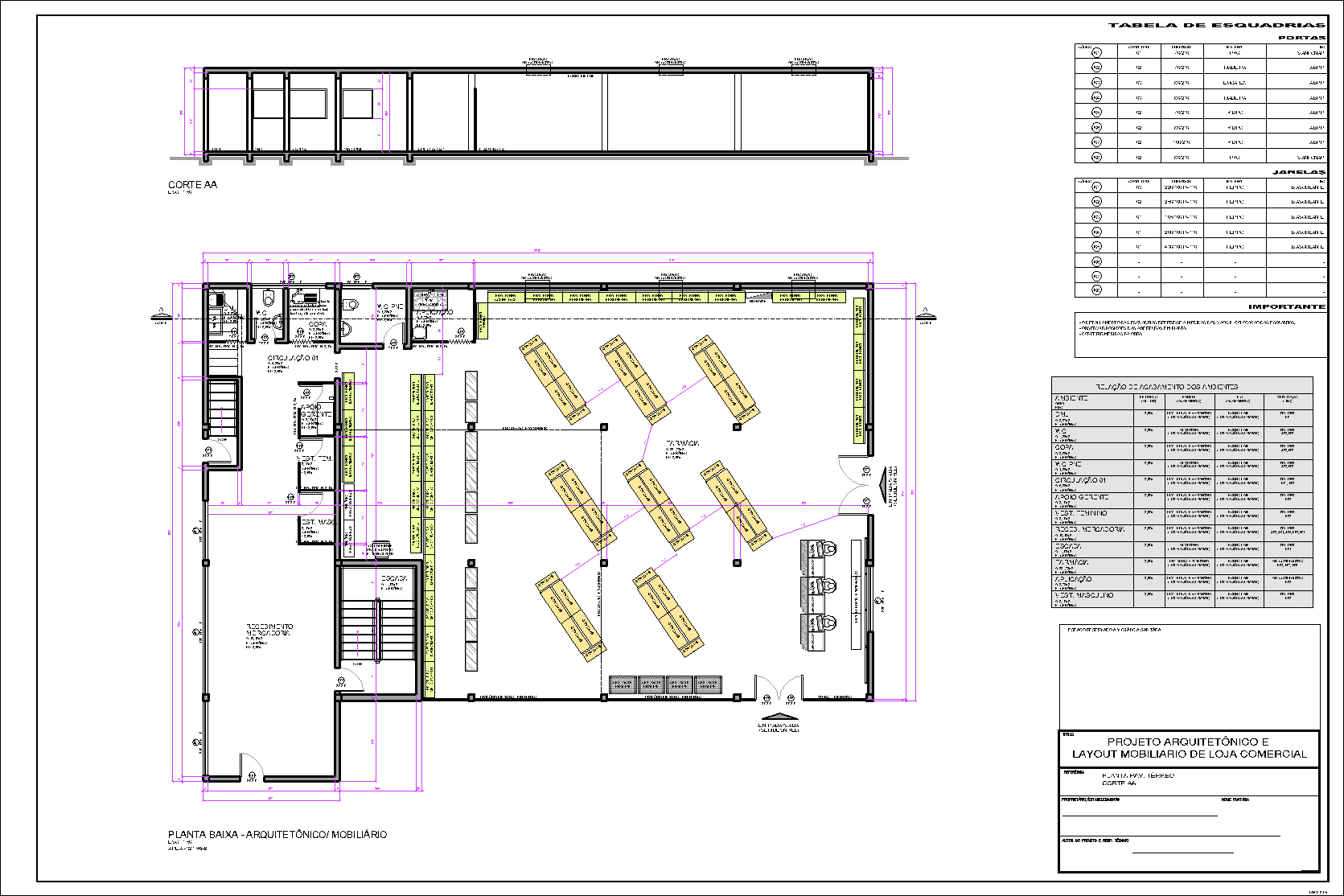Comércio de pequeno porte, 1 prancha A1