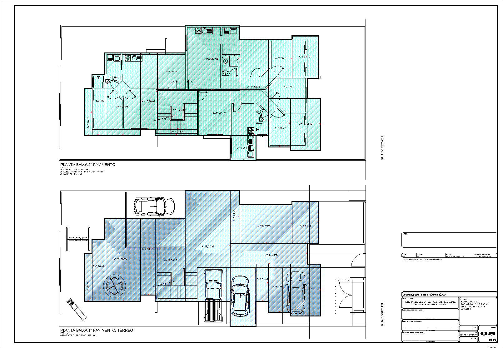 Prédio, 6 aptos., arquitetônico, 6 pranchas A1