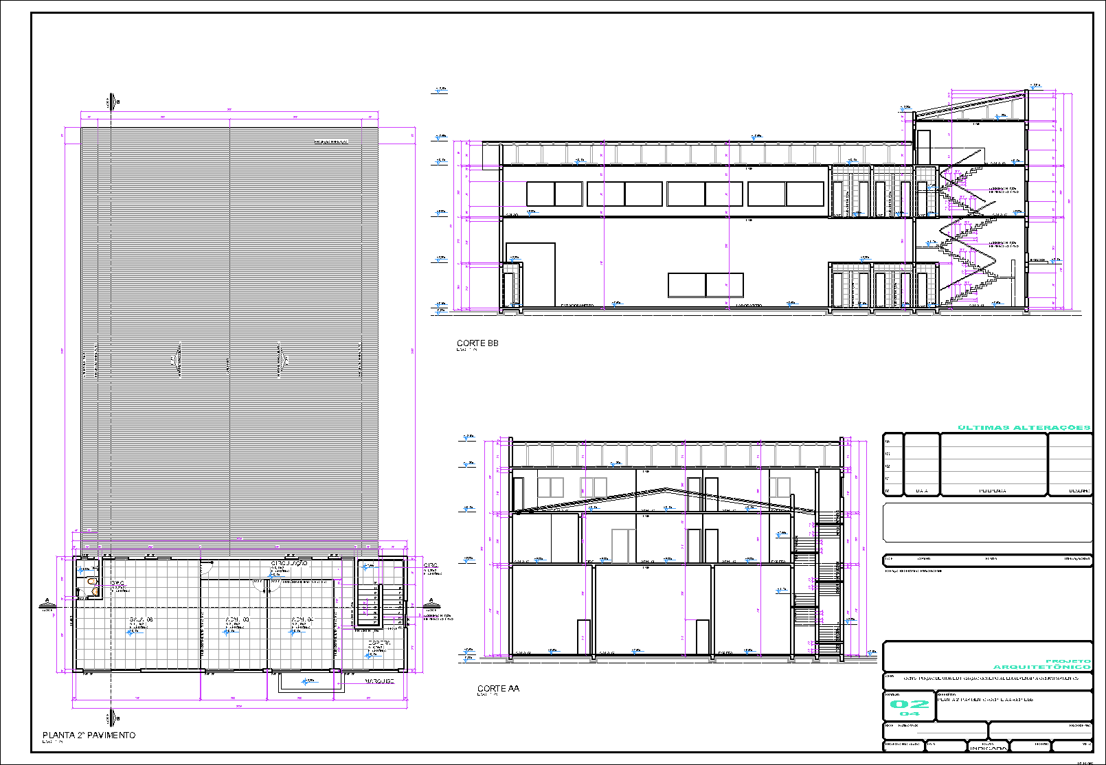 Barracão, arquitetônico, 4 pranchas A1