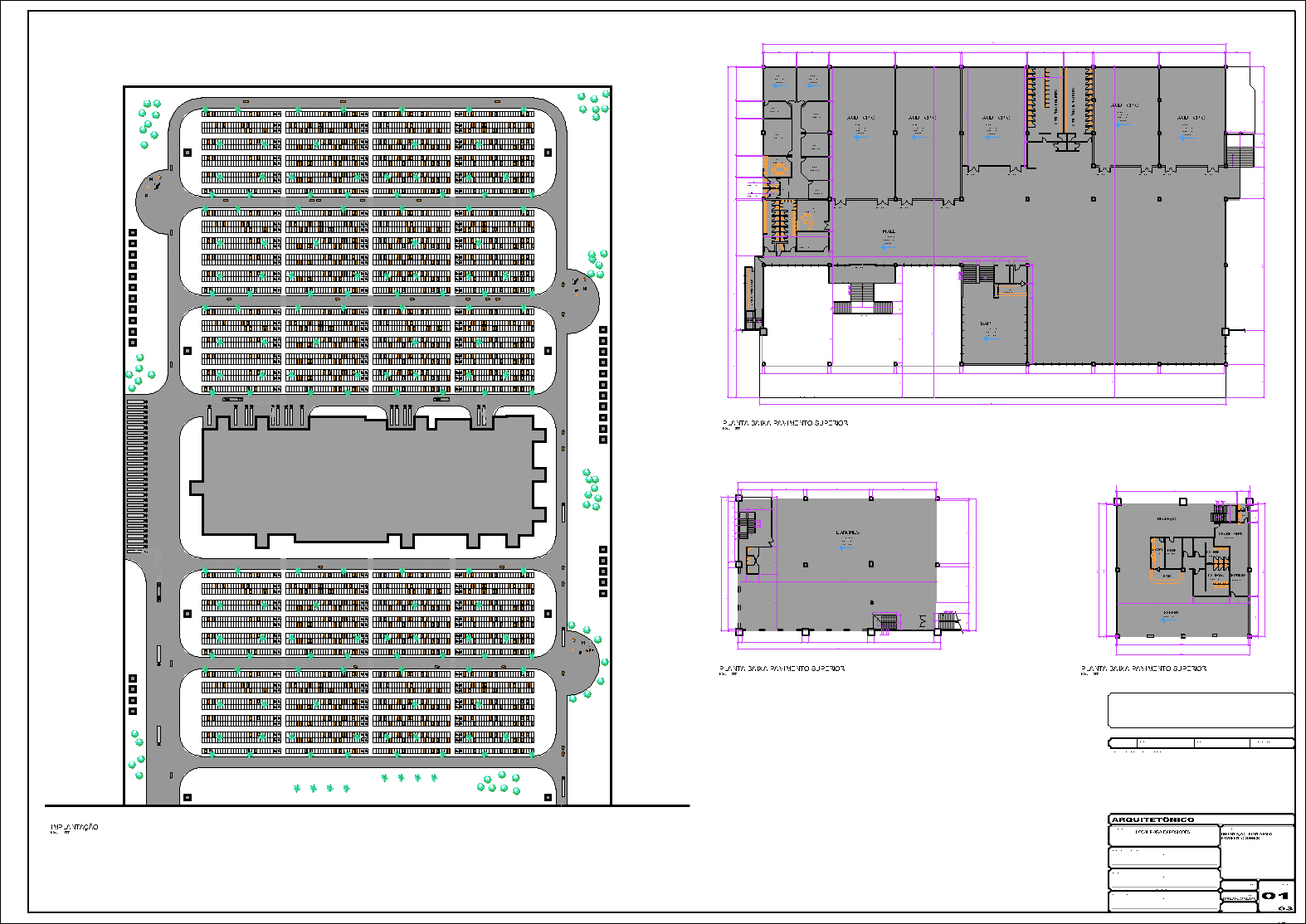 Centro de Exposições, 3 pranchas A1
