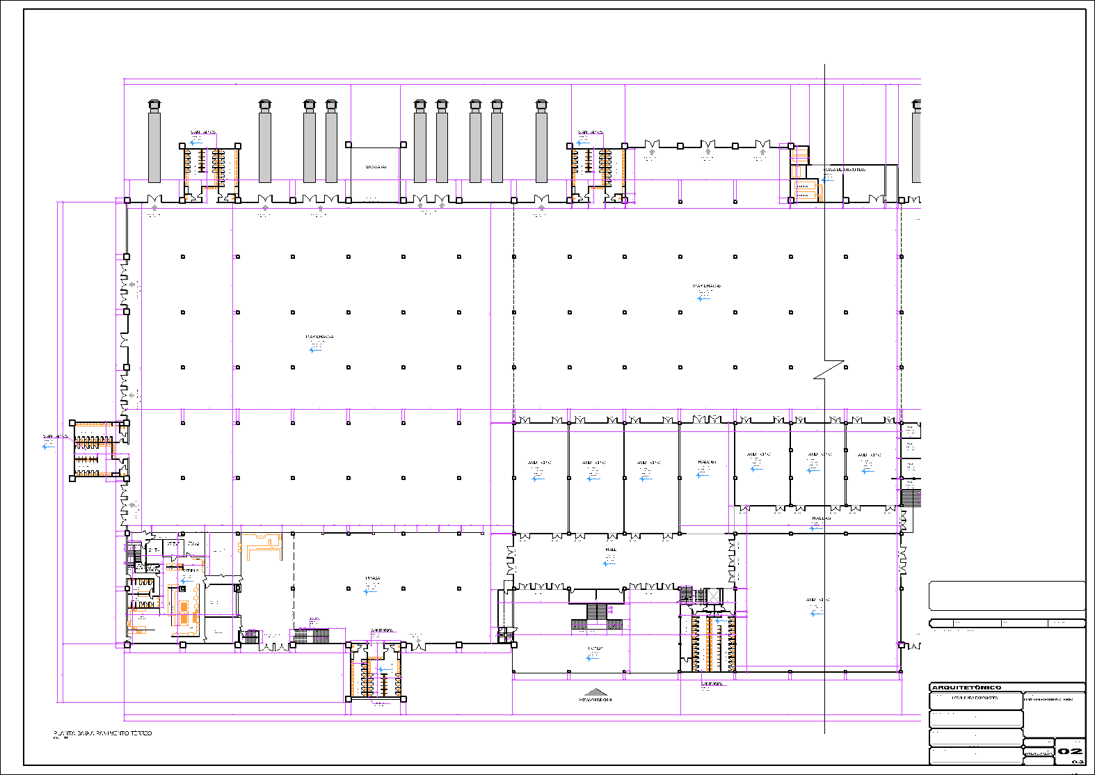 Centro de Exposições, 3 pranchas A1
