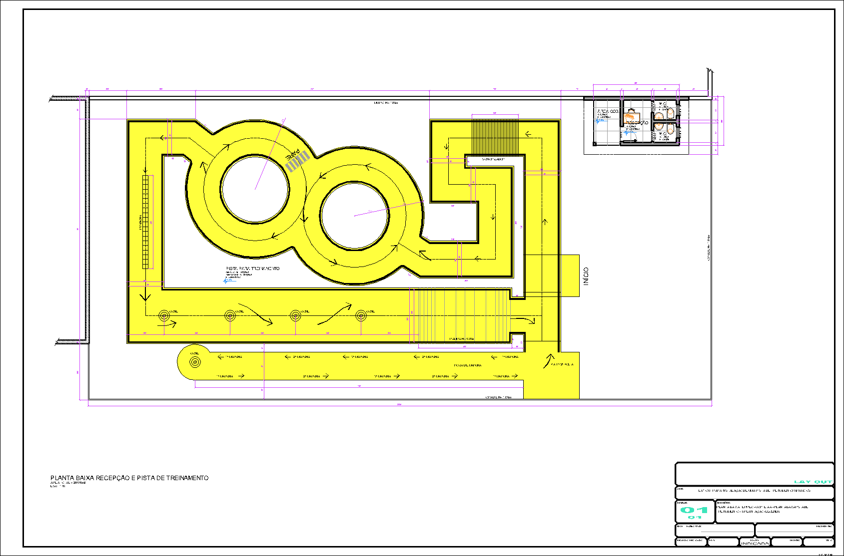 Pista para Moto Escola, 1 prancha A1