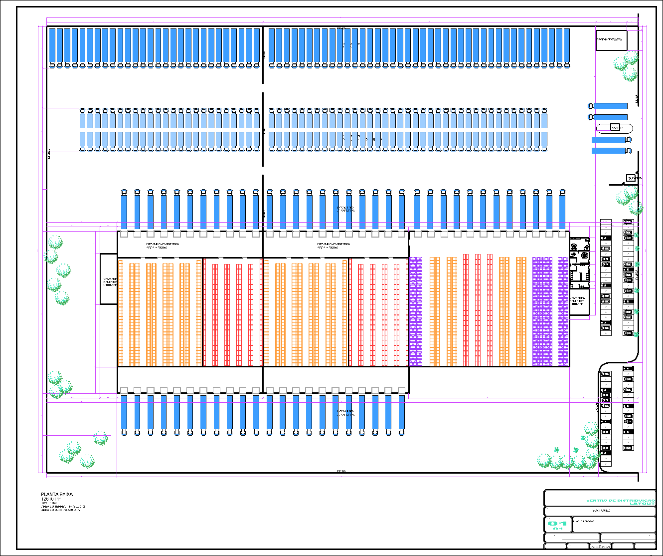 Centro de Distribuição, 14760 porta pallets, 1 prancha A1