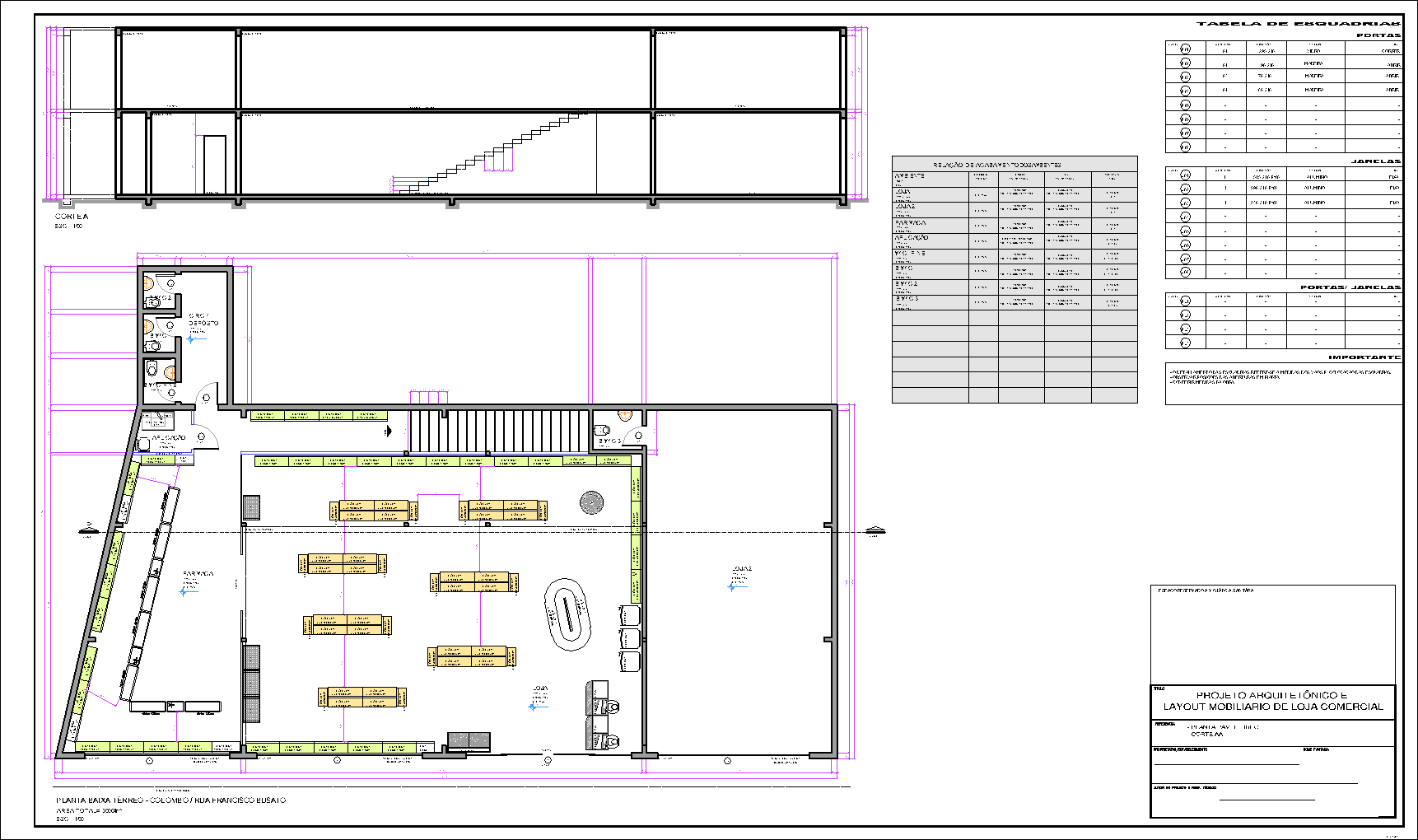 Comércio de pequeno porte, 1 prancha A1