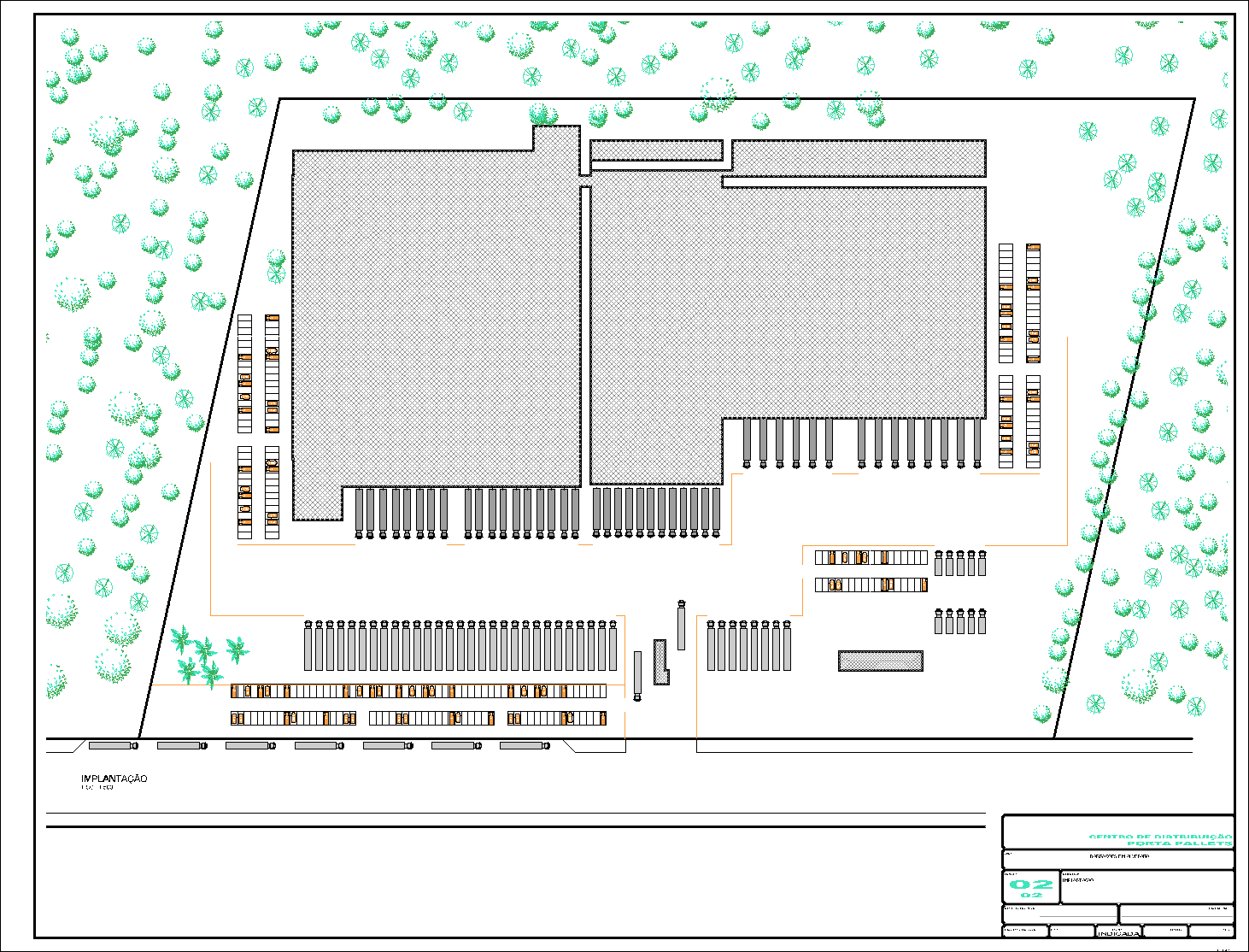 Centro de Distribuição, 51720 porta pallets, 2 pranchas A1