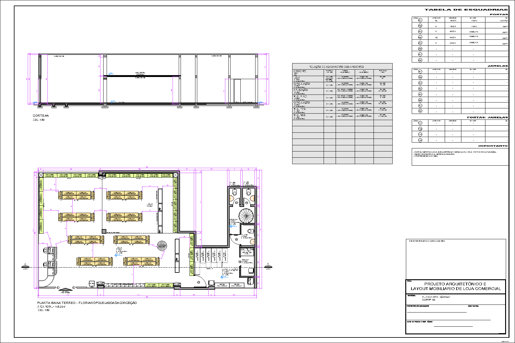 Comércio de pequeno porte, 1 prancha A1