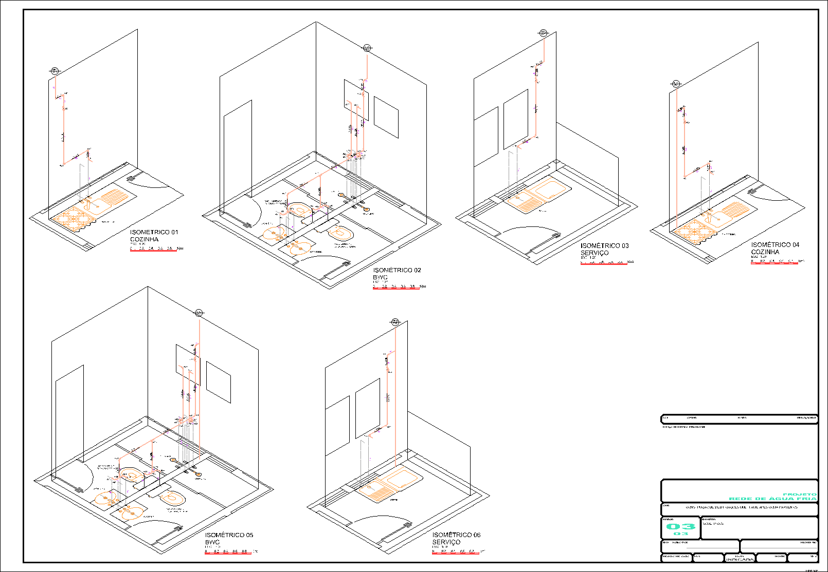 2 Prédios, 16 aptos., água fria, 3 pranchas A1
