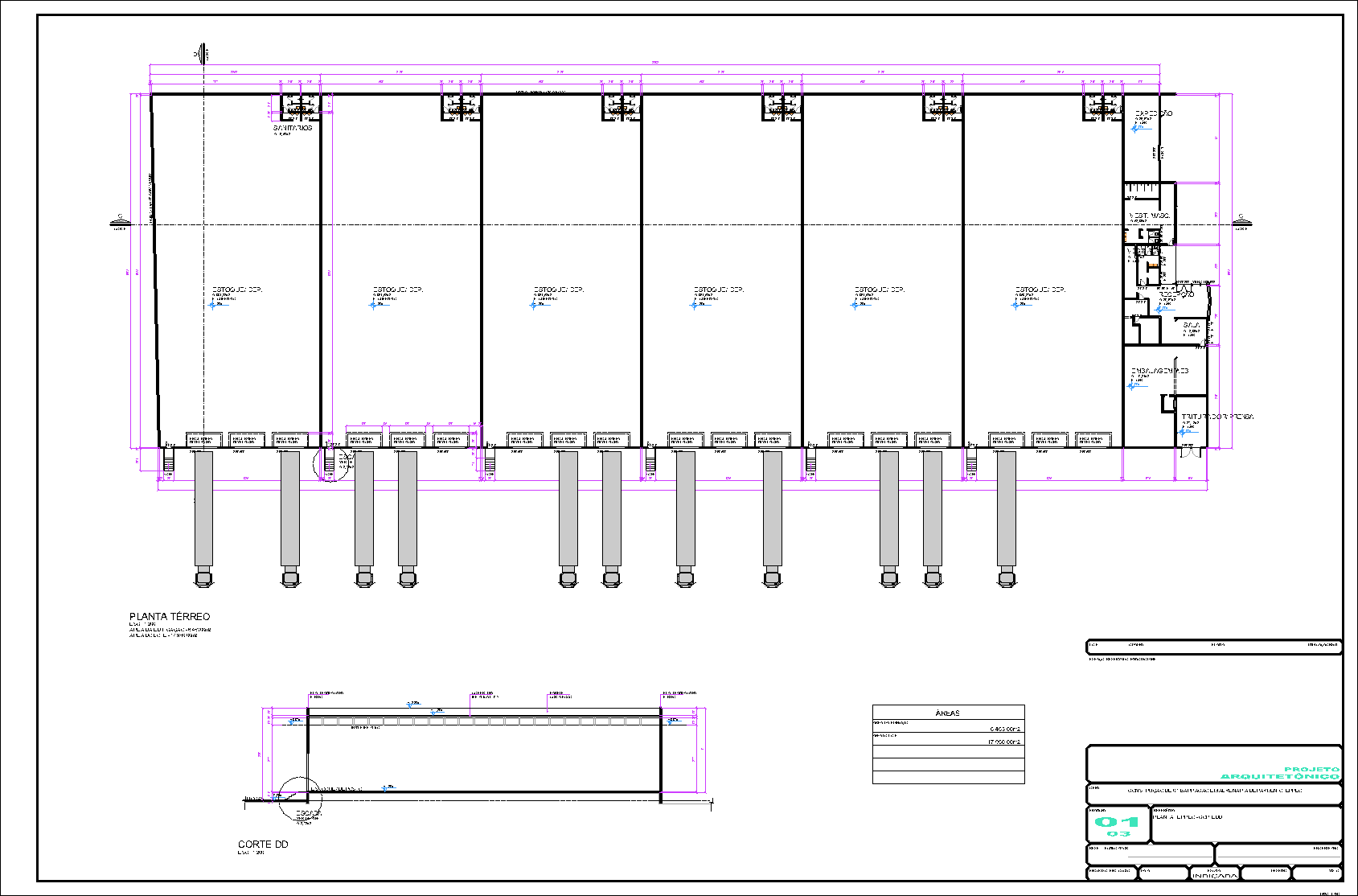 Centro de Distribuição, para congelados, 3 pranchas A1