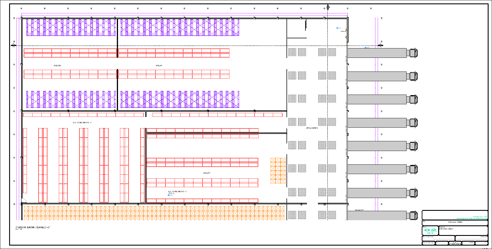 Centro de Distribuição, 8910 porta pallets, 4 pranchas A1