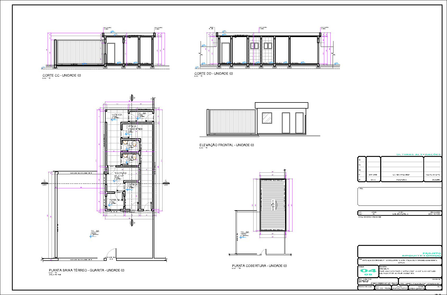 Industrial, arquitetônico, 5 pranchas A1