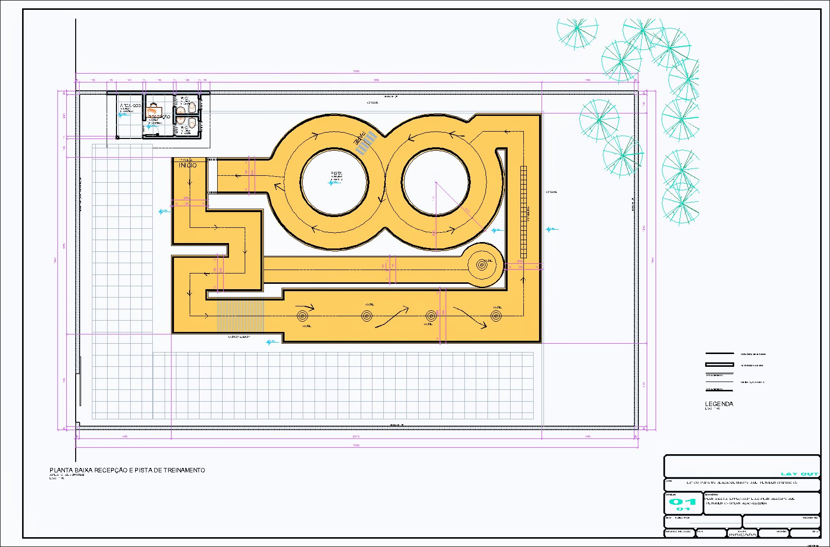 Pista para Moto Escola, 1 prancha A1