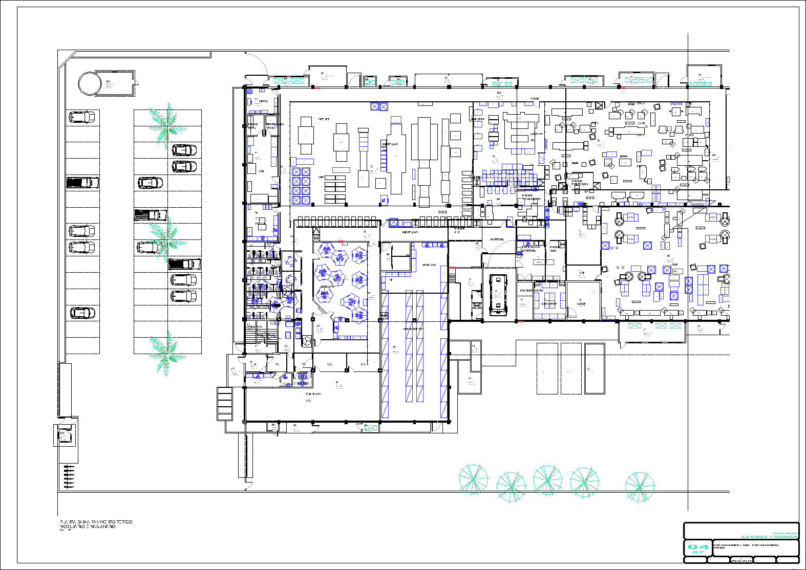 Industrial, arquitetônico, 7 pranchas A1