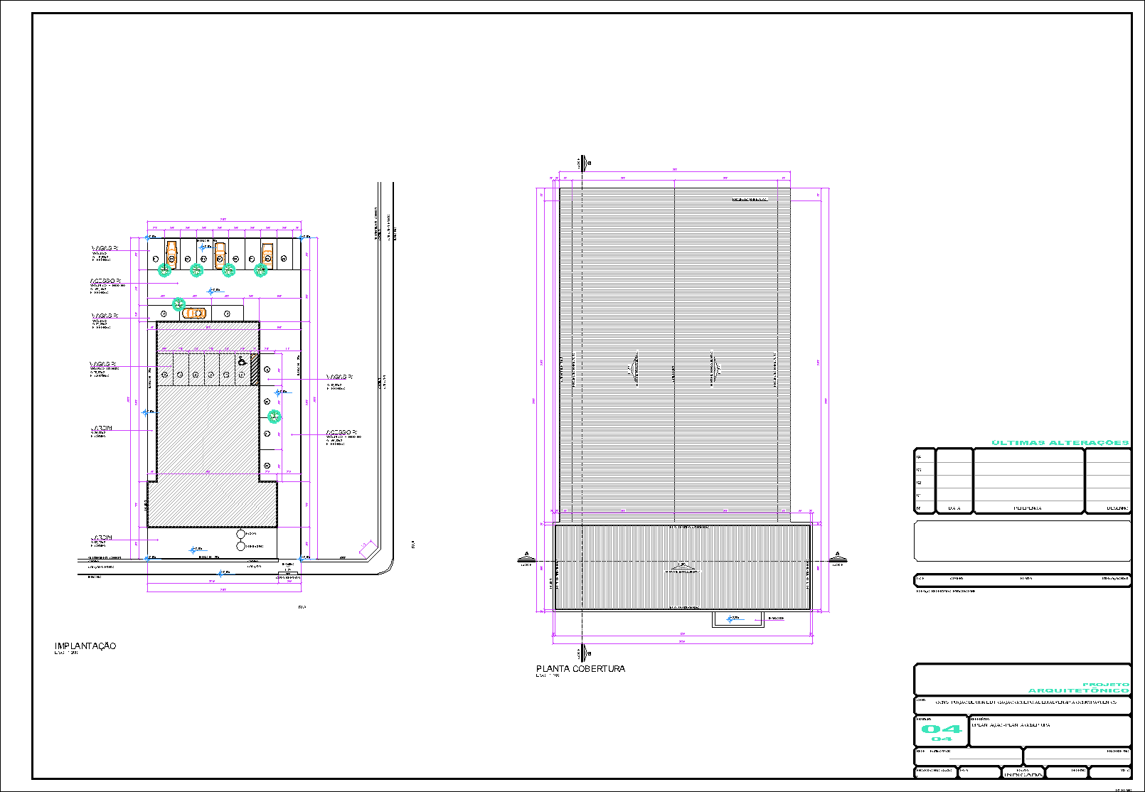 Barracão, arquitetônico, 4 pranchas A1
