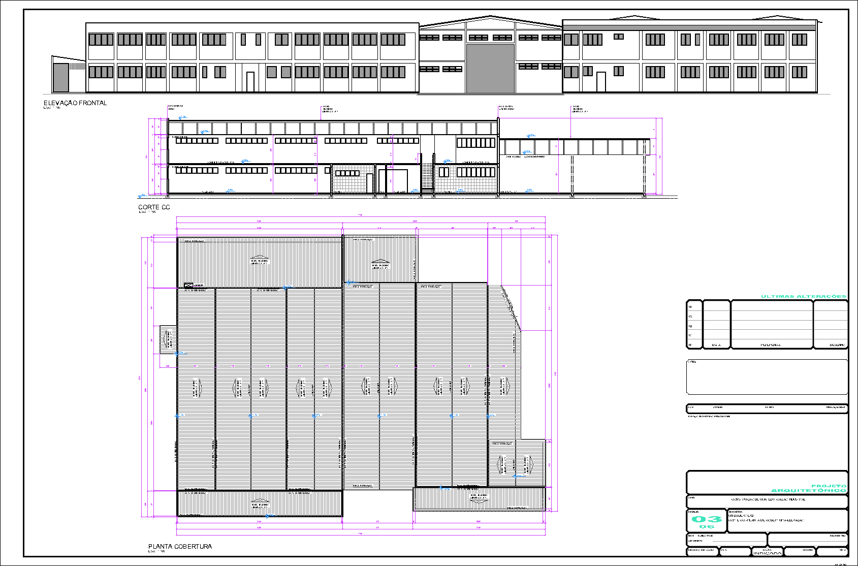 Industrial, arquitetônico, 6 pranchas A1