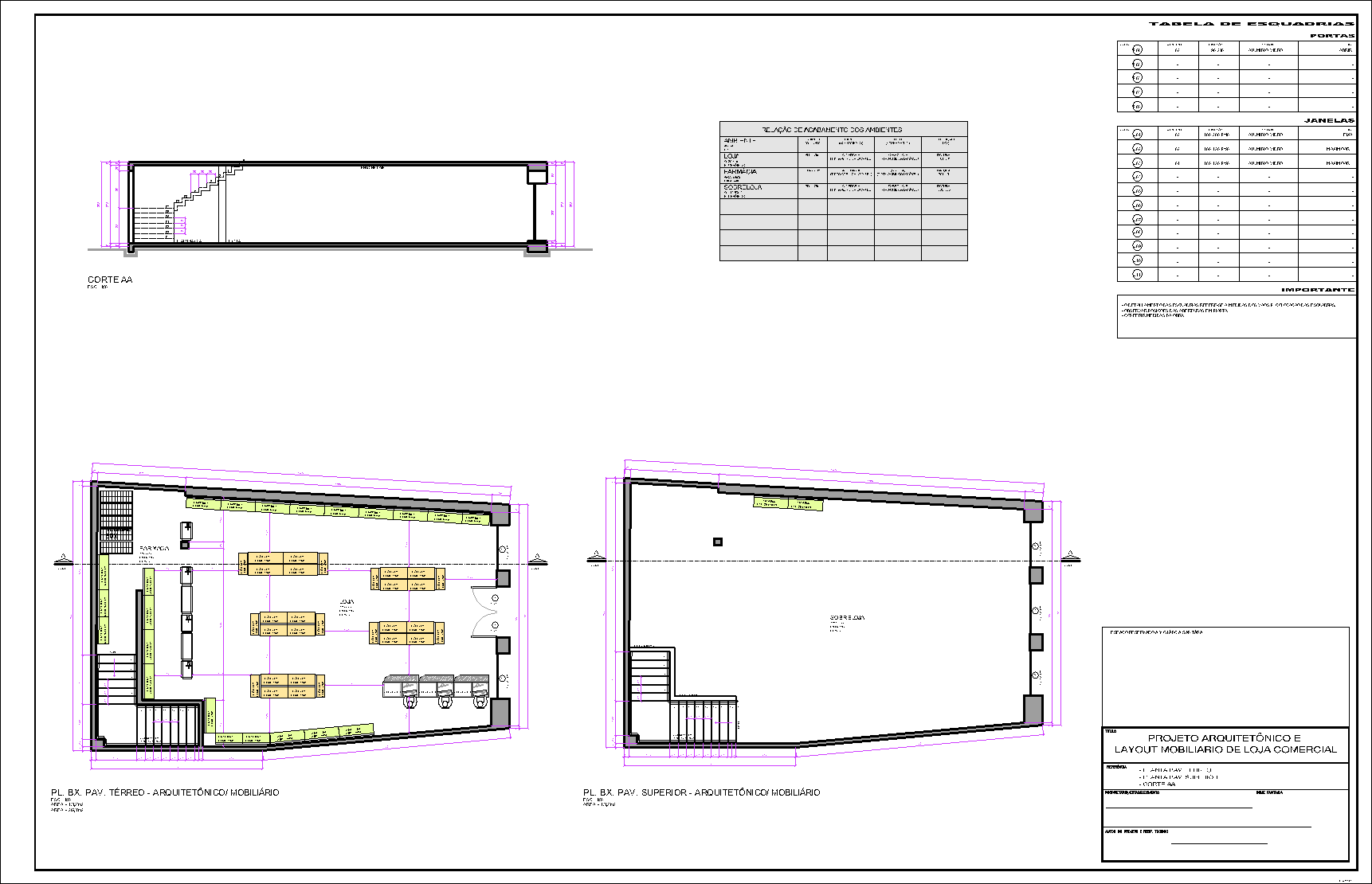 Comércio de pequeno porte, 1 prancha A1