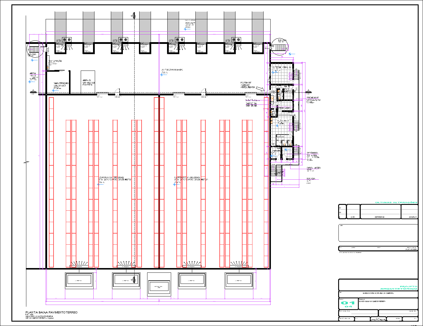 Centro de Distribuição, 2904 porta pallets, 4 pranchas A1