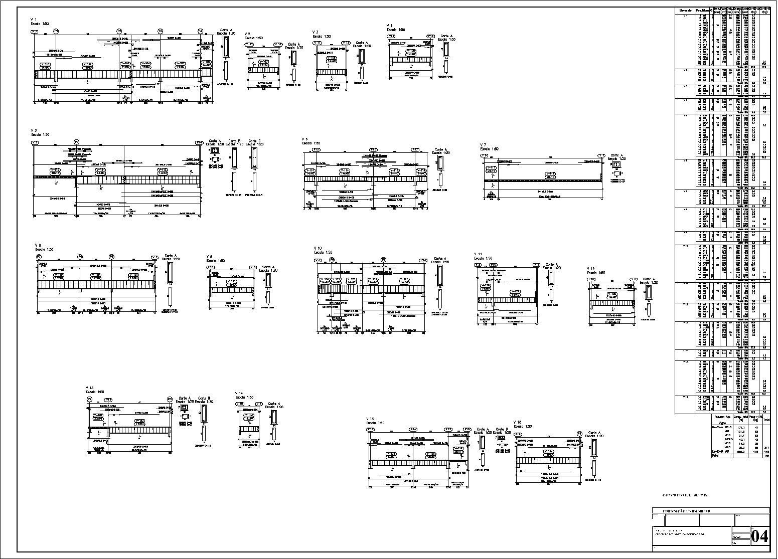 Residência, estrutural, 5 pranchas A1