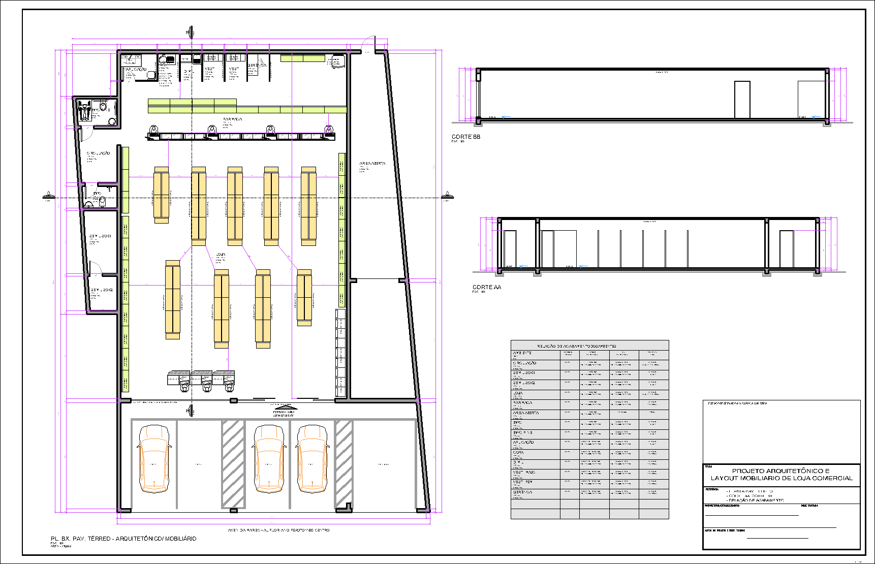 Comércio de pequeno porte, 1 prancha A1